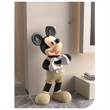 Figura grande de resina de Mickey Mouse - Colores vibrantes, PVC duradero, perfecto para regalos de cumpleaños, decoración de fiestas y decoración de hogar, diseño juguetón, artesanía de calidad.