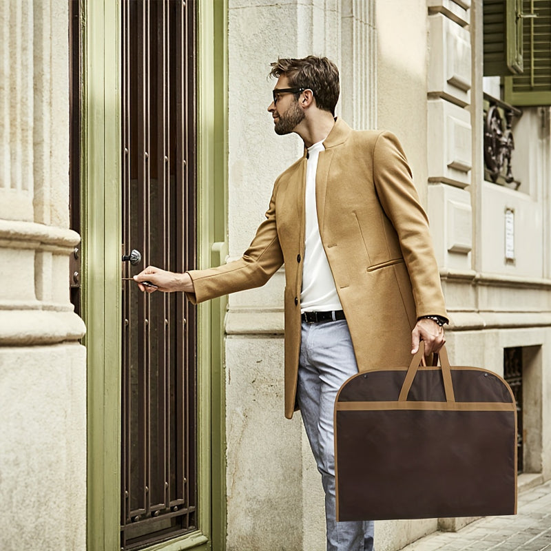 Bolsa de almacenamiento de ropa de tela con cierre de cremallera - Portátil, plegable, a prueba de polvo, impermeable cubierta de traje para vestido de novia, abrigos, organizador de ropa