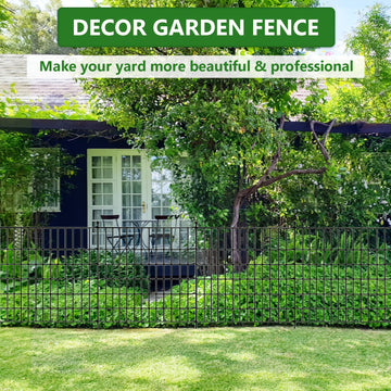 Conjunto de Cerca de Jardín Fácil de Instalar Sin Cavar - 5/10/15piezas, Paneles de Malla de Metal Alto para Decoración al Aire Libre, Barrera para Animáles y Bordéo de Jardín, Ideal para Navidad
