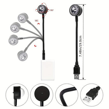 luz LED de proyección con efecto de escenario mágico, ritmo musical USB, Lámpara para fiesta, discoteca, escenario, atmósfera romántica, coche, dormitorio y fiesta