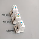 10 piezas, panel de red redondo 8P8C, módulo sin herramientas, seis clases, clase seis, tres clases, RJ45CAT.6, CAT.7, RJ11CAT.3, adaptador de línea de alimentación