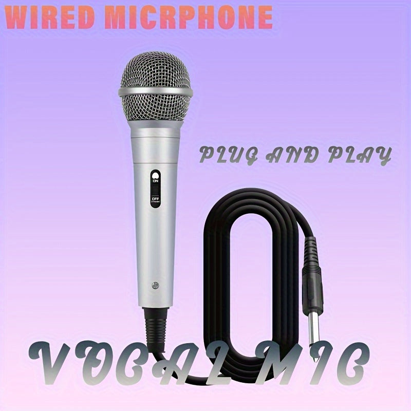 Micrófono dinámico profesional con cable, ideal para karaoke, canto e instrumentos musicales - Audio de alta calidad y uso versátil