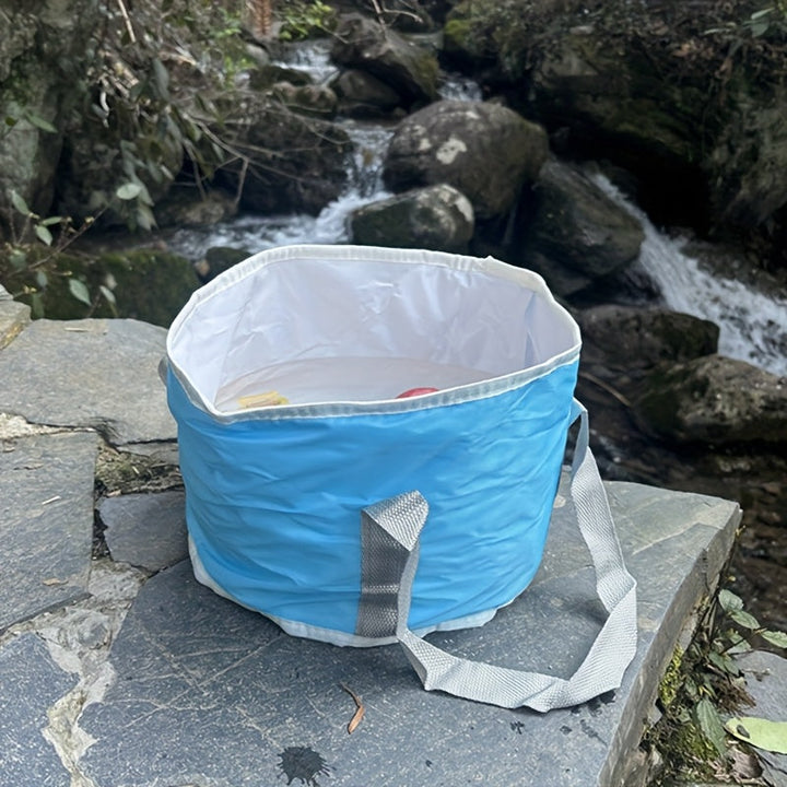 Baño de pies redondo plegable con asa - Tela Oxford rosa, perfecto para la relajación y el bienestar, ideal para Navidad, Halloween, Pascua, Acción de Gracias, Día de la Madre, baño de pies de bienestar | Elegante baño de pies | Baño de pies duradero