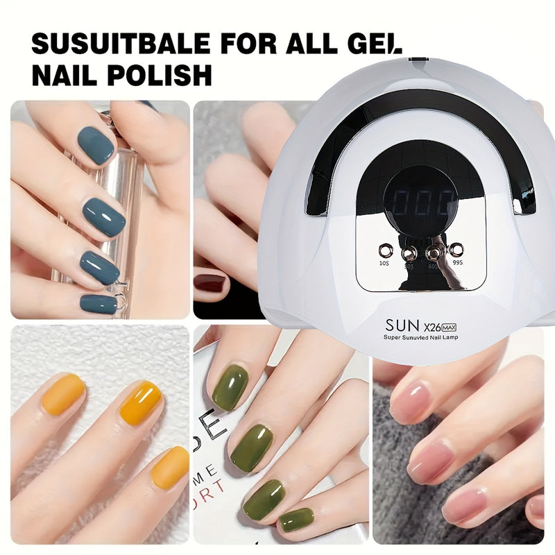 Lámpara de uñas LED 2024, máquina de secado de uñas con 81 cuentas LED y temporizador de 4 niveles, sensor automático, herramienta de arte de manicura para uso doméstico en salones de uñas para principiantes, enchufe estándar de EE. UU.