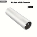 Conectores adaptadores XLR macho a macho y hembra a hembra de 3 pines, compatibles con micrófonos y mezcladores, plateados, forma redonda, cable Ethernet categoría Cat5e, accesorios para equipos de audio.