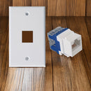 10 Piezas de Cables Ethernet RJ45 Cat6 180° - Macho a Macho Blindado, Alta Velocidad 10Gbps, Blanco y Azul, Sin Necesidad de Energía para Redes en Casa u Oficina, Mejora de Conectividad, Cableado Estructurado, Conexión Fiable, Diseño Compacto, Cobre de A