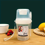 Taza de ensalada multiusos de 2 vías con tenedor y tapa - Recipiente portátil para frutas y yogur - Ideal para la escuela y la oficina para una alimentación saludable