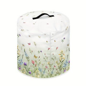 Cubierta de Polvo para Olla a Presión y Freidora de Aire de 8 Cuartos con Diseño Floral Chic - Poliéster Duradero con Bolsillo, Accesorio de Cocina Elegante, Cubierta, Accesorios