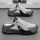 Sandalias de plataforma sin cordones para hombre - Zapatos ligeros y transpirables para verano con suela gruesa de PVC para aumentar la altura, diseño casual de calzado urbano en khaki/gris/verde, comodidad para todas las estaciones para uso diario y act
