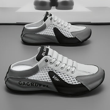 Sandalias de plataforma sin cordones para hombre - Zapatos ligeros y transpirables para verano con suela gruesa de PVC para aumentar la altura, diseño casual de calzado urbano en khaki/gris/verde, comodidad para todas las estaciones para uso diario y act