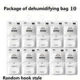 Paquete de 10/30 bolsas de absorción de humedad colgantes de lotus jade - 500ml, bolsas de secado sin olor para armarios, dormitorios, baños y cocinas, paquetes de control de humedad de plástico, no requieren electricidad, bolsas de secado de ropa, contr