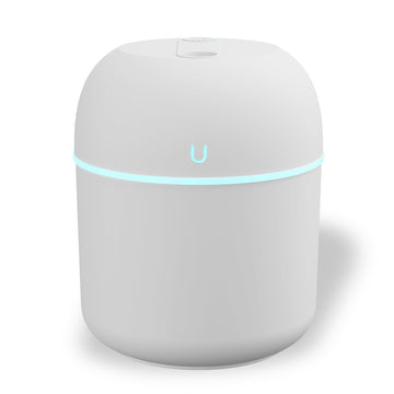 Humedificador portátil USB - Fabricante de niebla de escritorio ultra-quieto con aromaterapia inteligente, luz nocturna LED y pulverización nano para uso en casa, coche y oficina, ventilación de coche | Diseño elegante | Construcción de plástico, difusor