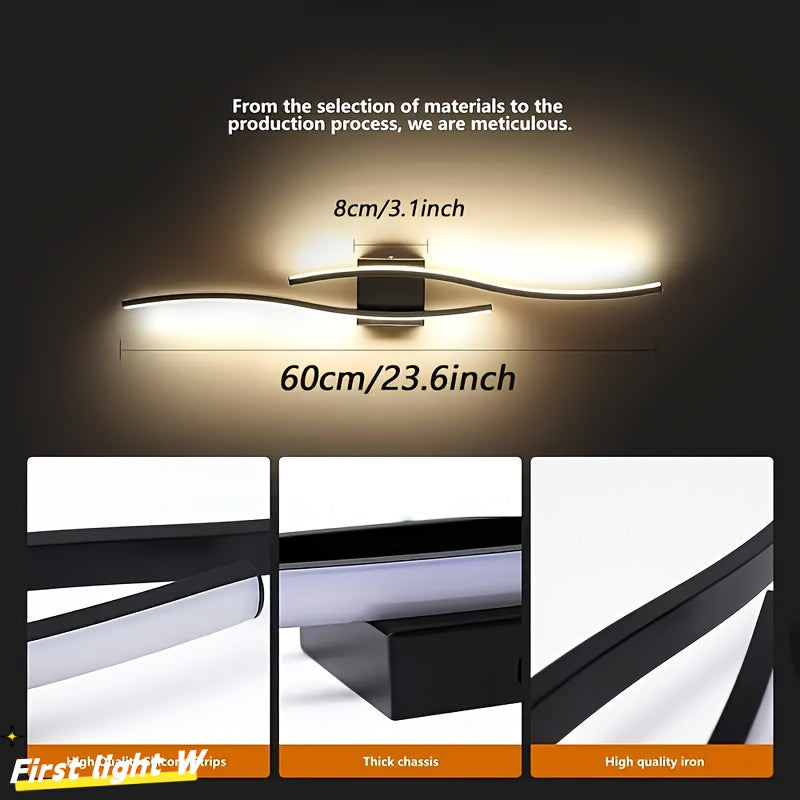 Luz de techo LED moderna con forma de ola, montaje semienterrado de metal, brillo ajustable, acabado cromado pulido, brillo dorado cálido, instalación fácil, compatible con Alexa, ideal para dormitorio, sala de estar, cocina, baño, villa, restaurante, ca