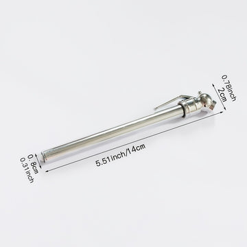 Mide con precisión la presión de tus llantas con este práctico medidor de presión portátil en forma de pluma