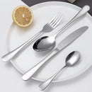 Juego de 24 piezas de cubiertos con colgador, incluye cuchillos, tenedores, cucharas, cucharitas y colgador, vajilla ideal para cenas familiares y reuniones, apto para lavavajillas