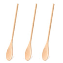 Cuchara de madera de mango largo para cocinar y mezclar ovalada, cuchara de madera larga para probar, cuchara de cocinar grande.