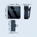 Micrófono inalámbrico 2.4G Pro - Hasta 14 horas de batería, cancelación de ruido DSP+ENC, diseño clip-on plug & play para vlogging HD y transmisiones en vivo, conector USB tipo C, micrófono de solapa | Micrófono profesional | Diseño clip-on