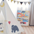 Estantería de Madera de Pino de 7 Niveles para Ahorrar Espacio - Estante de Exhibición de Fácil Acceso para Dormitorio, Sala de Juegos y Aula, Estantes Utilitarios