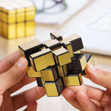 Cubo Rubik 3D Rompecabezas Mágico Cubo Rubik Mirror Dorado