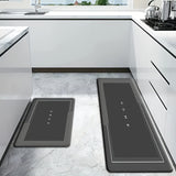 2 piezas de alfombras de puerta antideslizantes y absorbentes, duraderas y resistentes al aceite, ideales para el hogar, con un diseño elegante que incluye detalles de vegetación, perfectas para la cocina o la entrada, alfombras de cocina | Diseño contem