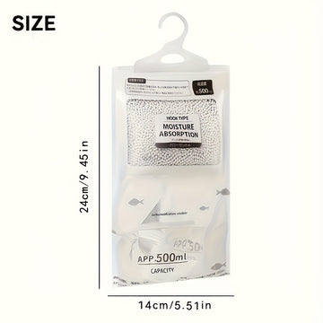 Bolsas deshumidificadoras de ropa y hogar de 500ml, absorción de humedad sin electricidad, paquete de 5, para armarios y hogares, absorbe la humedad, no requiere energía