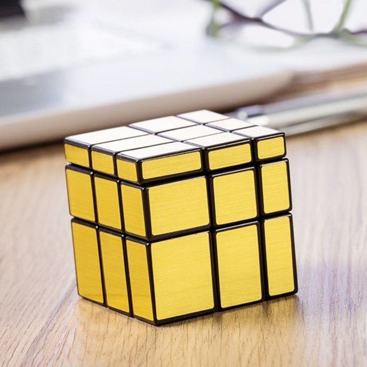 Cubo Rubik 3D Rompecabezas Mágico Cubo Rubik Mirror Dorado