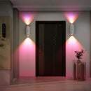 Luz nocturna LED interior de pared, tira de luz de atmósfera de pared con sensor de movimiento, batería recargable, lámpara de atmósfera de gradiente RGB, luz interior regulable, adecuada para entradas, mesitas de noche, mesas y lámparas magnéticas para
