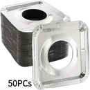 50 unidades de cubiertas de quemadores de estufa de gas desechables de alta resistencia - Protectores cuadrados de papel de aluminio para mantener aceite, grasa y fugas de comida alejados de las cocinas, protectores de la parte superior de la estufa