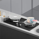 Soporte para Ollas de Acero Inoxidable Duradero de 1 Pieza - Doble Capa, Estante de Almacenamiento Térmico para Sartenes y Tapas, con Diseño de Tubo Redondo Engrosado, Ideal para la Organización de Utensilios de Cocina, Estante para Ollas de Cocina