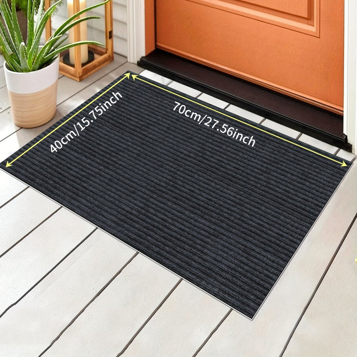 Alfombra antideslizante para puerta, 1 pieza, gris oscuro elegante, lavable a máquina y de secado rápido, perfil bajo con respaldo de goma, superficie texturizada para mejor agarre, ideal para uso en interiores/exteriores, disponible en varios tamaños, a