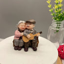 Encantadora Figura de Resina de Pareja Anciana - Perfecta para Decoración de Hogar, Oficina o Dormitorio | Regalo Ideal para San Valentín y Aniversario, Decoración de Figuras para el Hogar