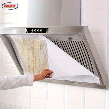 1 Juego/12 Piezas, Cubierta de Filtro de Aceite para Chimenea de Cocina, Filtro de Grasa Blanca, Ventilador de Aire con Malla Resistente a Altas Temperaturas, Uso Único, Se Ajusta a Chimeneas Estándar, Cubiertas de Grasa y Aceite para Electrodomésticos d