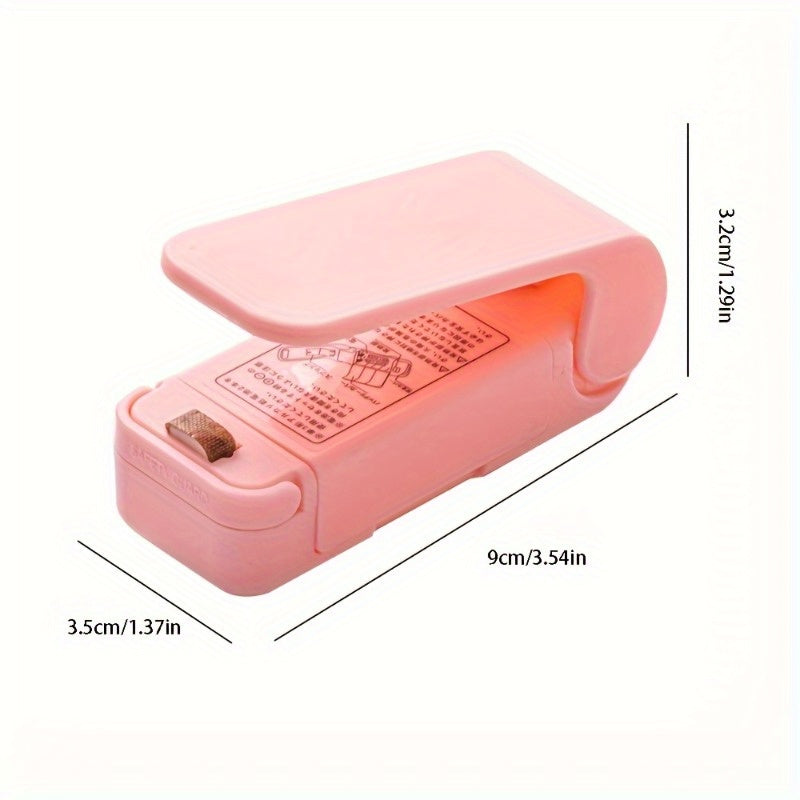 1pc Sellador de Mini Snacks, Sellador al Vacío de Preservación de Alimentos en Bolsas de Plástico con Tecnología de Sellado Térmico para Hoteles, Restaurantes, Puestos y Camiones de Comida - Diseño Compacto y Ligero, Voltaje de Operación ≤36V, No Requier