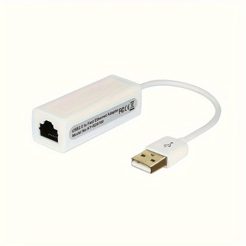Convertidor de cable Ethernet USB USB 2.0 a 10/100 Red Lan RJ45 Puerto hembra Adaptador con cable