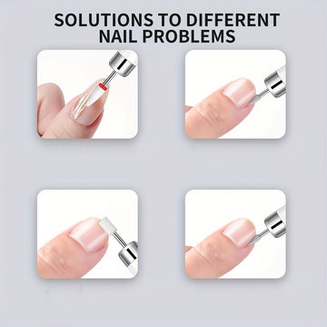 Limpiador de Uñas Eléctrico, Taladro de Uñas Inalámbrico Profesional con 6 Velocidades para Acrílico y Gel, Set Portátil con Base Recargable, Pulidora Electrónica para Salón o Hogar