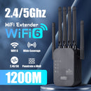 Repetidor de señal Wi-Fi, amplificador de red para el hogar, compatible con sistema WIFI6, doble banda de alta velocidad, 2.4GHz y 5GHz, fácil instalación, diseño de 6 antenas para cobertura estable en toda la casa, ideal para oficinas y bibliotecas