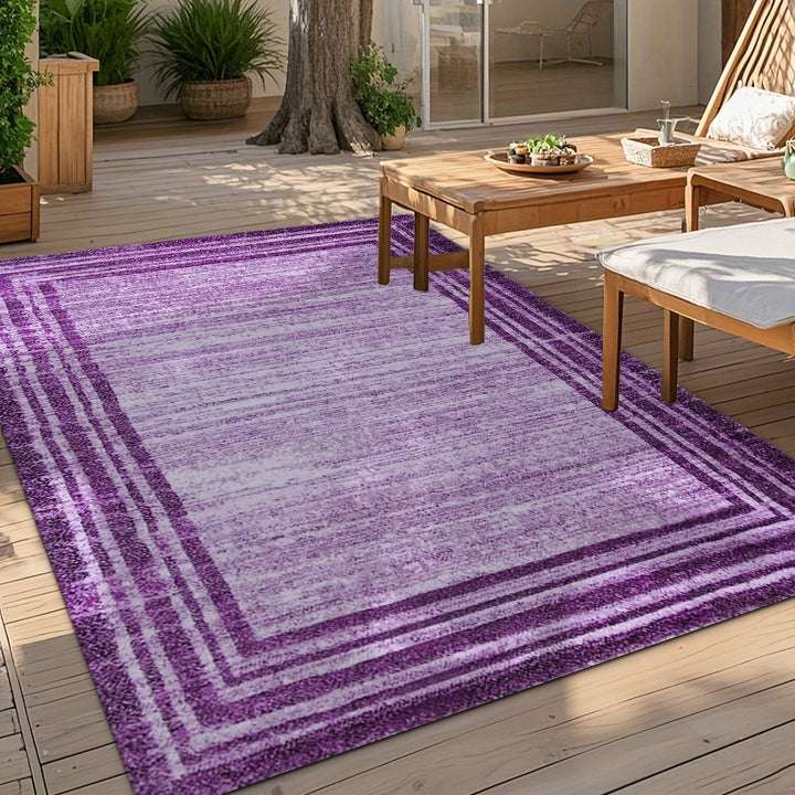 Alfombra de Exterior Golden Diamond Velvet + 800g/m² con Revestimiento de Punto Suave, Diseño Degradado en Morado, Estilo Moderno, Decoración para el Hogar, Ideal para Patio, Camping y Picnic, Perfecta para Primavera y Verano, Disponible en Varios Tamaño