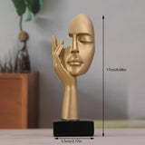 Escultura de resina abstracta para rostro, 1 pieza - Decoración versátil para interiores y exteriores