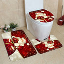 Juego de Baño Navideño, Alfombrilla Antideslizante Santa Claus, Cubre Inodoro en Forma de U, Accesorios Decorativos para el Baño, Regalo de Navidad/Halloween, Decoración Festiva