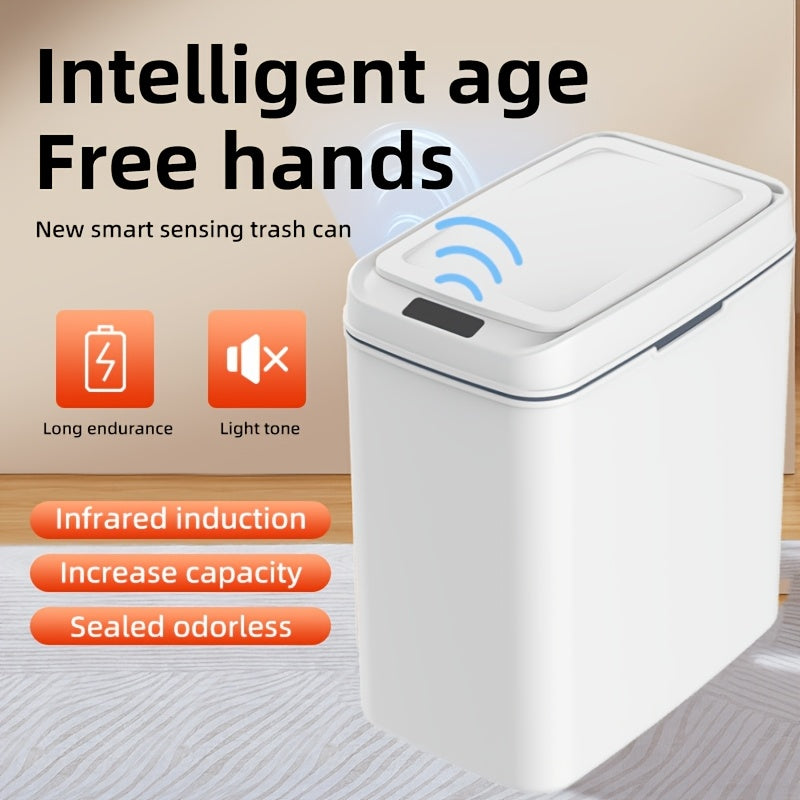Bote de Basura con Sensor Inteligente - Alimentado por Batería, Multiusos para Hogar/Oficina, Pilas AA No Incluidas