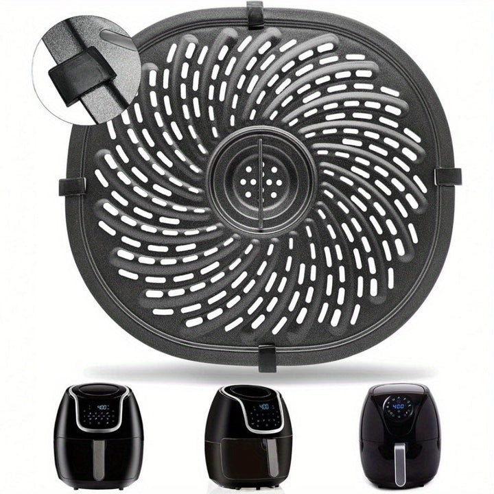 Bandeja y rejilla de repuesto para freidora de aire de acero inoxidable - Antiadherente, apto para lavavajillas, fácil de limpiar con diseño perforado para una cocción uniforme y alimentos fritos saludables, accesorios para freidora de aire