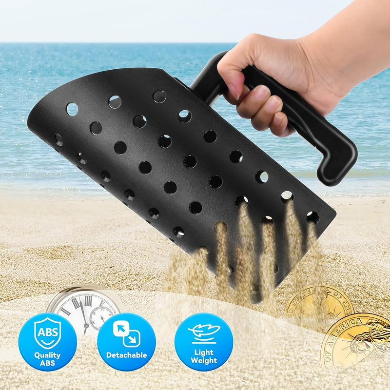 Un juego muy útil para buscar tesoros en la playa: juego de pala y cesta de plástico ABS, adecuado para arena dorada y conchas marinas - herramienta para separar arena al aire libre