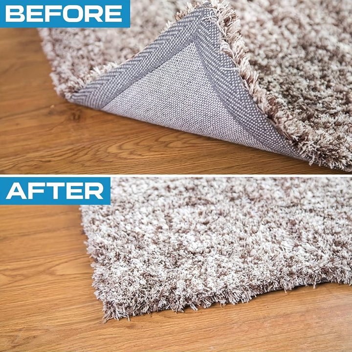 Pegatinas Antideslizantes para Alfombras | Paquete Multi de Cintas de Agarre de PVC para Áreas | Sujetadores de Esquina Seguros para Pisos de Madera | Ideal para Dormitorio, Oficina y Uso Doméstico | Fácil de Pegar y Despegar | Duradero en Negro con Supe
