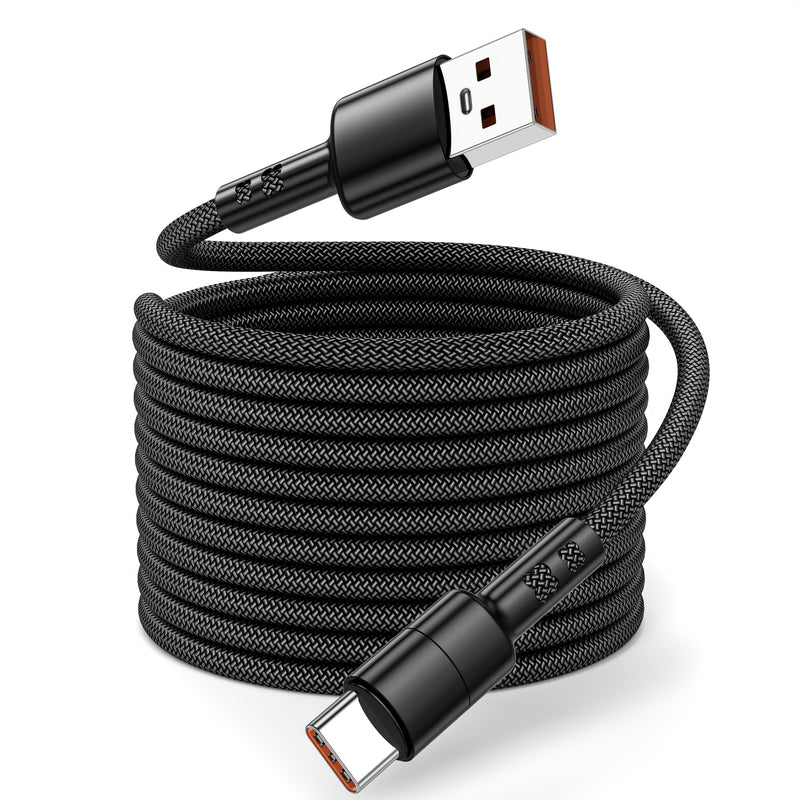 【Nuevo producto de moda】Cable de carga rápida USB-C con diseño moderno y trenzado en nailon resistente, compatible con for Samsung S23, S22, S21, One Plus, Xiaomi y otros dispositivos - Transmisión de datos incluida (100.58cm/149.35cm/201.17cm)