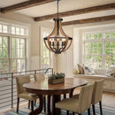 Lámpara colgante rústica de granja, Altura ajustable, Kit de 5 luces, Base E14, Lámpara de estilo campestre moderno para cocina, comedor, sala de estar