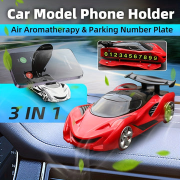 Soporte para Teléfono de Coche, Diseño Rápido y Veloz para el Tablero del Modelo de Coche, Soporte de Montaje para Navegación con Placa de Estacionamiento AromaRelax