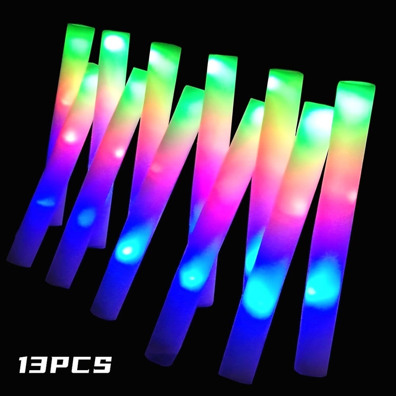 13/26 piezas de luces estroboscópicas LED de espuma, 3 modos de parpadeo, funcionan con pilas (no recargables), pantalla de plástico, para bodas, carnavales y fiestas de Año Nuevo