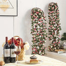 5 unidades de 12.5 metros de Guirnalda de Flores, Enredadera de Rosas Artificiales con Hojas Verdes, Enredadera de Rosas Falsas para Decoración de Pared de Primavera Aniversario de Boda Cumpleaños Navidad Arco