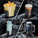 MHO+ALL Soporte de taza expandible para botellas de agua grandes y tazas de café - Base ajustable con brazos extensibles, adaptador de taza universal (negro), ideal para uso en coche, soporte de taza para coche | Soporte de taza ajustable | Soporte de pl