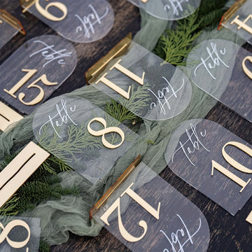 1 SET de números de mesa de boda de acrílico del 1 al 10 con soporte 10 x 15cm Números dorados elegantes Acrílico grueso y duradero Indicador de número de mesa adecuado para recepción, cumpleaños, aniversarios, decoración de centro de mesa de bodas, etc.